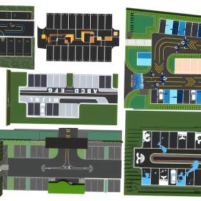 现代艺术停车位
