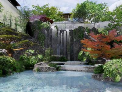 现代别墅景观花园