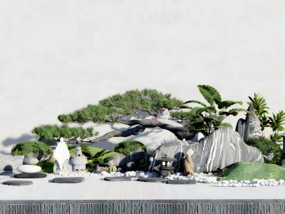 新中式庭院景观小品