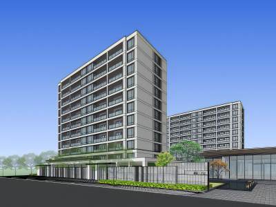 现代住宅小区外立面