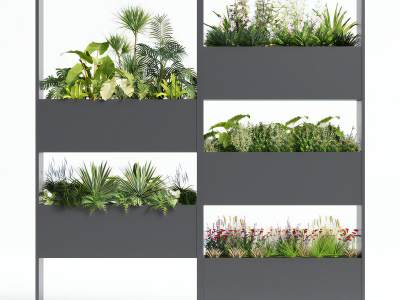 现代盆栽组合绿植盆景植物架