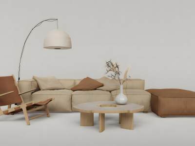 侘寂沙发茶几组合