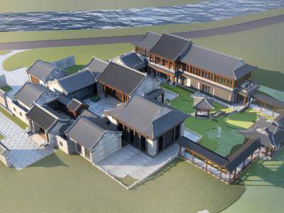 中式四合院古建筑