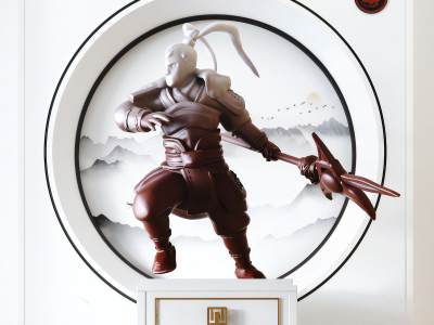 新中式武将雕塑