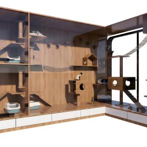 现代猫爬展示架