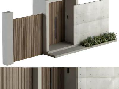 现代住宅别墅入户大门