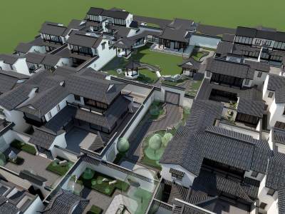 中式四合院建筑群