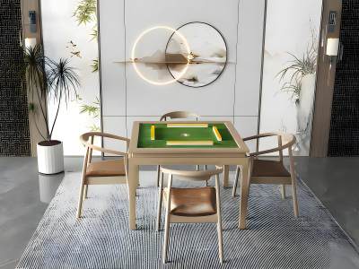 新中式实木麻将桌