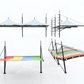 现代自行车棚遮阳棚