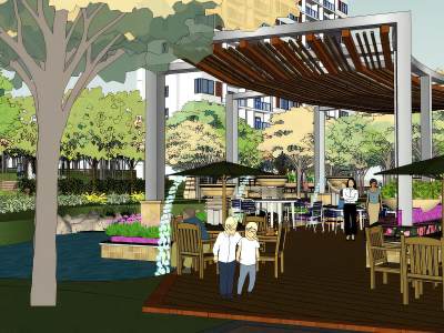 欧式居住区景观小区景观