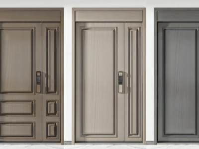 美式单开门入户门防盗门