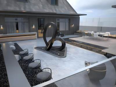 现代户外休闲露台阳台景观花园