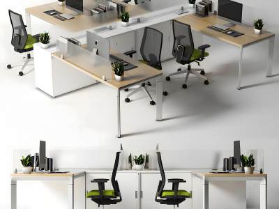 现代办公桌椅组合