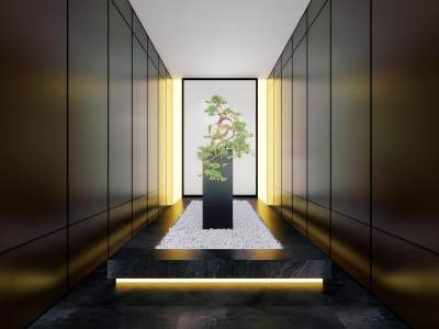 新中式室内景观植物