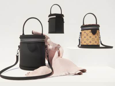 现代LV圆箱包手提包