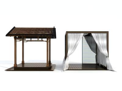 新中式廊架