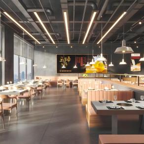 现代火锅店模型