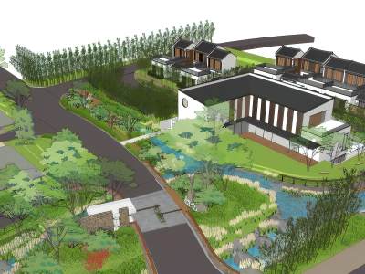 现代别墅园林景观