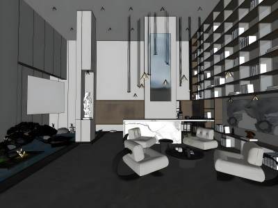 新中式复式客厅