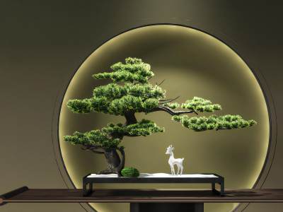 新中式松树盆栽