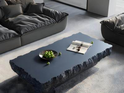现代创意艺术客厅岩板茶几