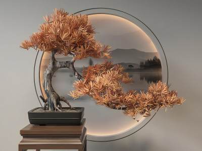 新中式松树盆栽