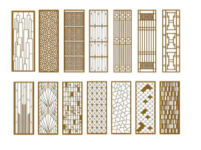 新中式屏风隔断花格