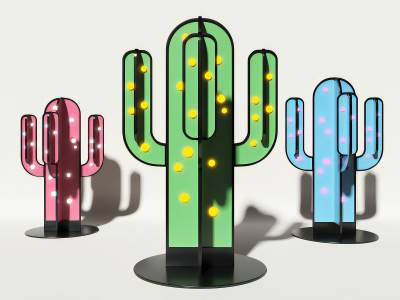 现代仙人掌装饰摆件