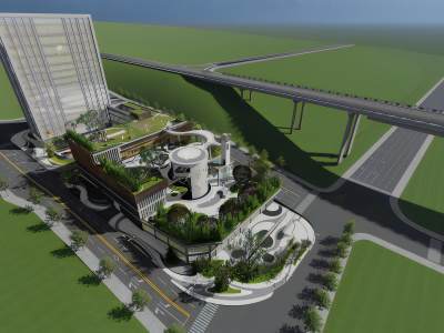 现代酒店示范区建筑