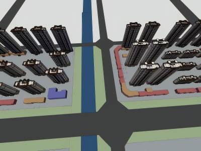 现代小区建筑鸟瞰