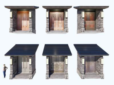 现代庭院入户门