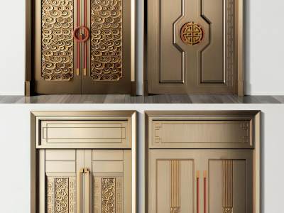 新中式双开门