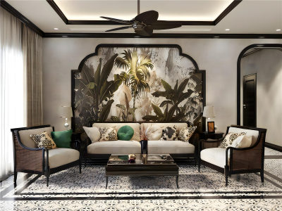 东南亚客餐厅模型