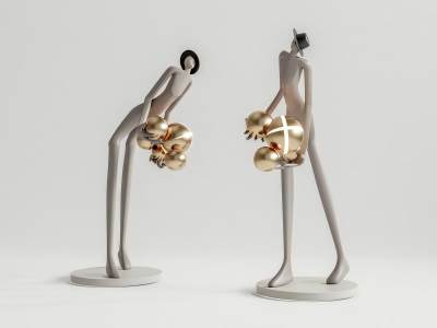 现代抽象人物雕塑