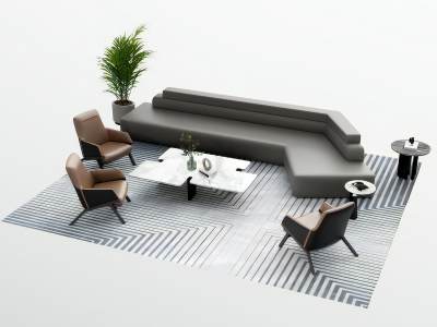 现代沙发茶几组合