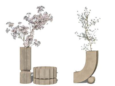 侘寂风干草花瓶