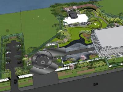 现代示范区景观鸟瞰