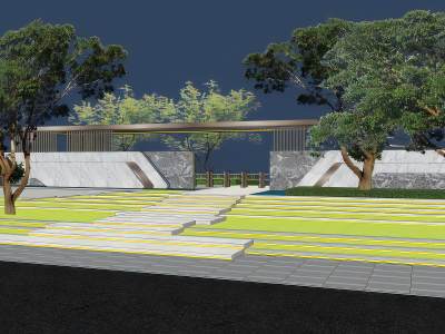 现代小区入口大门