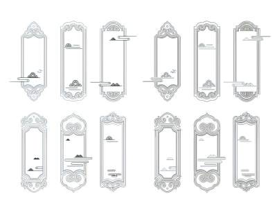 新中式剪影墙饰挂件