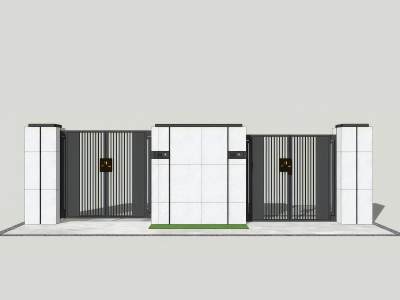 现代庭院门