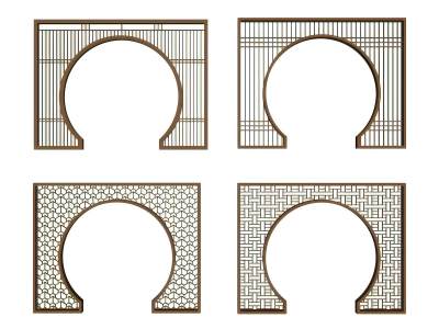 中式隔断月亮门
