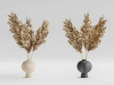 侘寂风干花花瓶