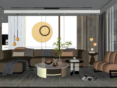 现代客厅模型