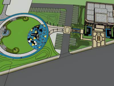 现代示范区景观鸟瞰