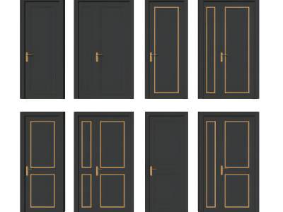 现代防盗门子母门双开门