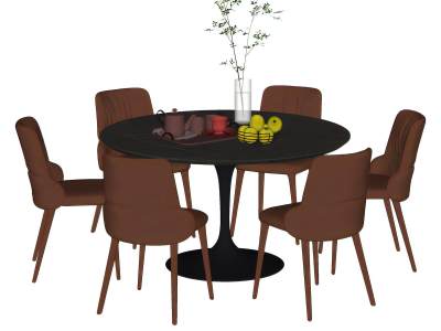 现代餐桌椅组合