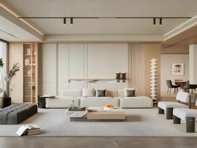 现代客餐厅模型