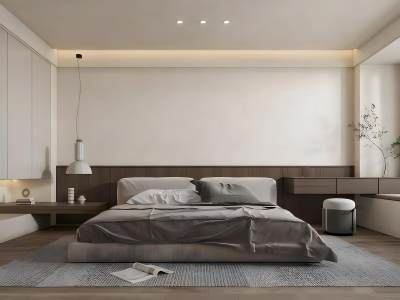 侘寂风灰色卧室