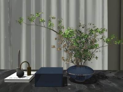 现代玻璃花瓶花艺