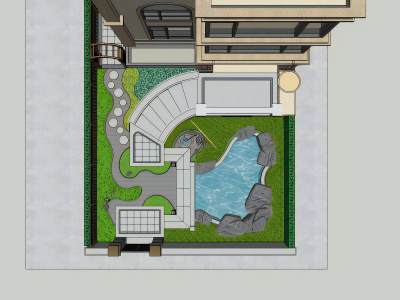 现代别墅花园景观